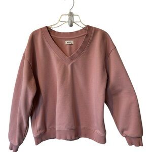 PACT Courtside organic cotton Sweatshirt Large Pink Cozy Soft